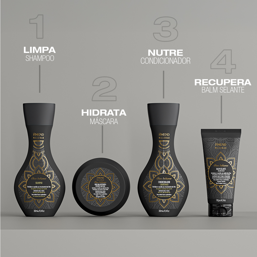 Shampoo Amend Millenar Óleos Indianos 300ml image number 5